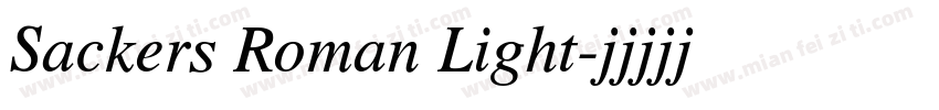 Sackers Roman Light字体转换